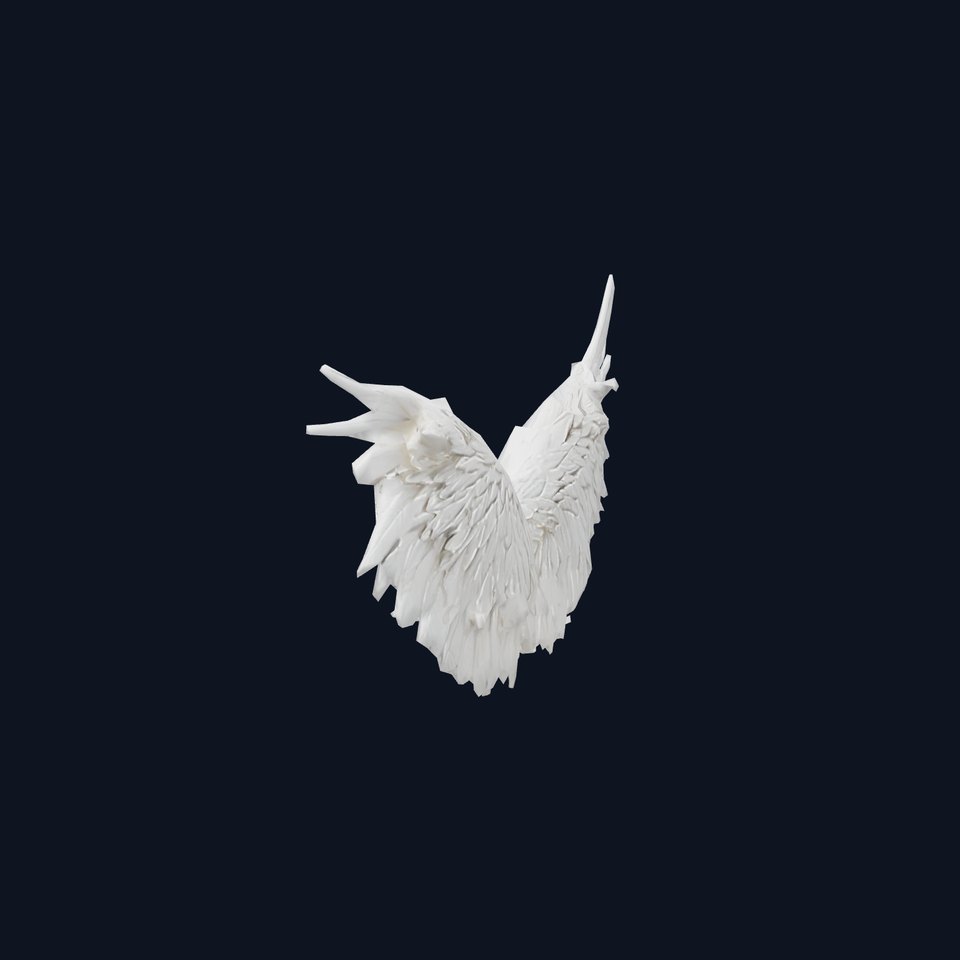 Elegant White Angel Wings model pack